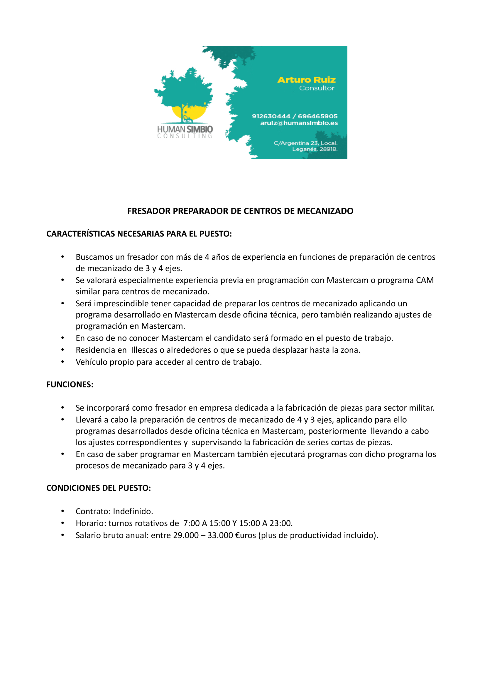Fresador CNC Preparador