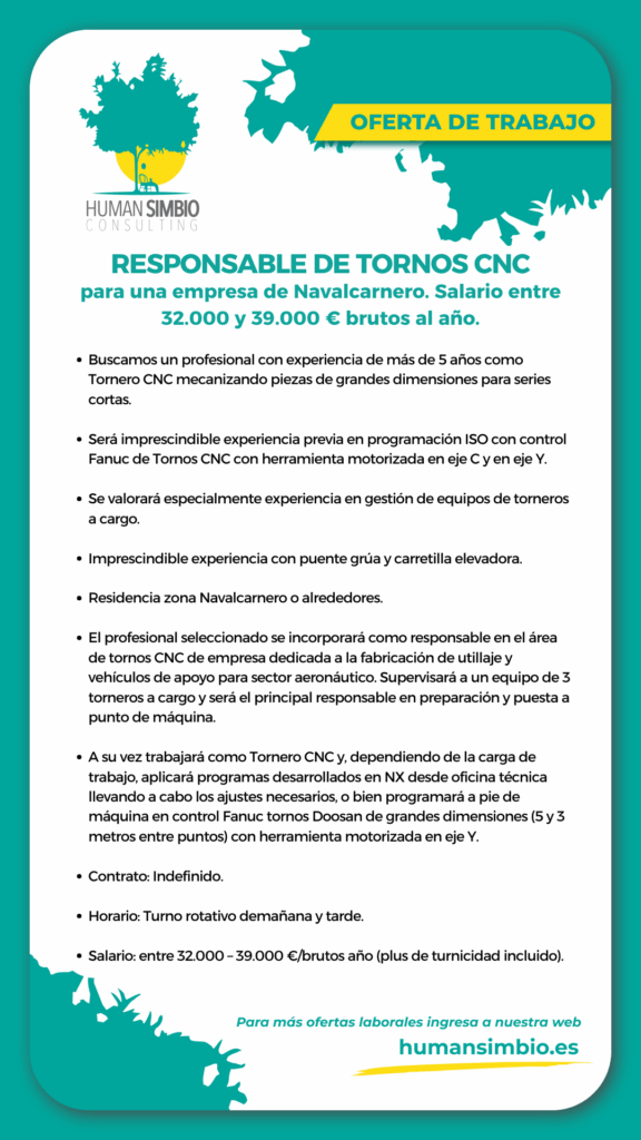 Responsable de Tornos CNC