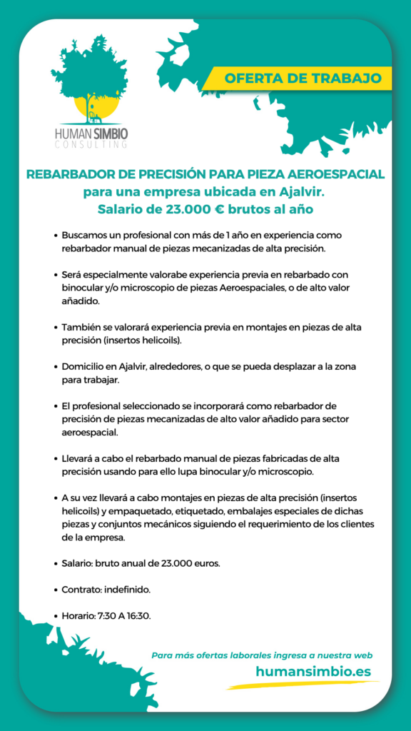 Rebarbador de precisión para pieza aeroespacial