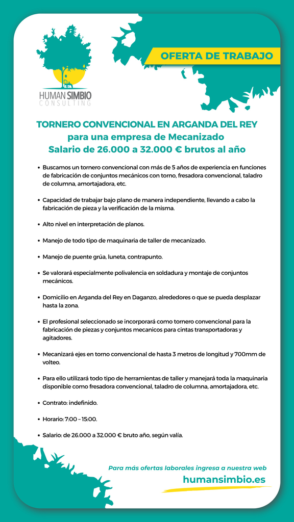 Tornero Convencional de Arganda del Rey