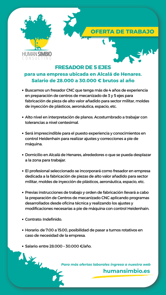 Fresador de 5 ejes en Alcalá