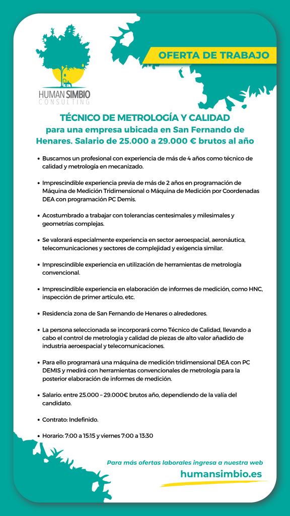 Técnico de metrología y calidad