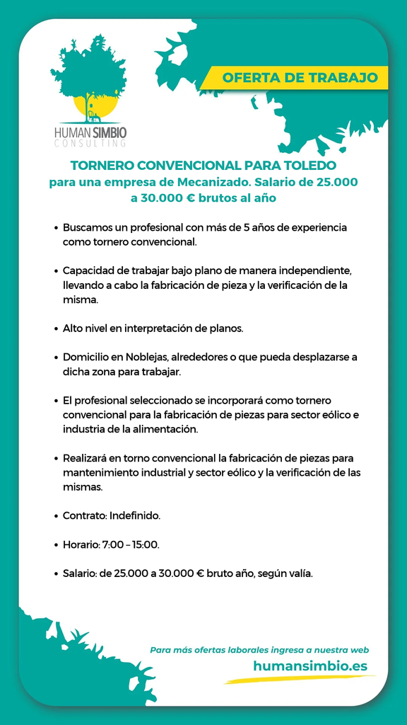 Tornero Convencional para Toledo